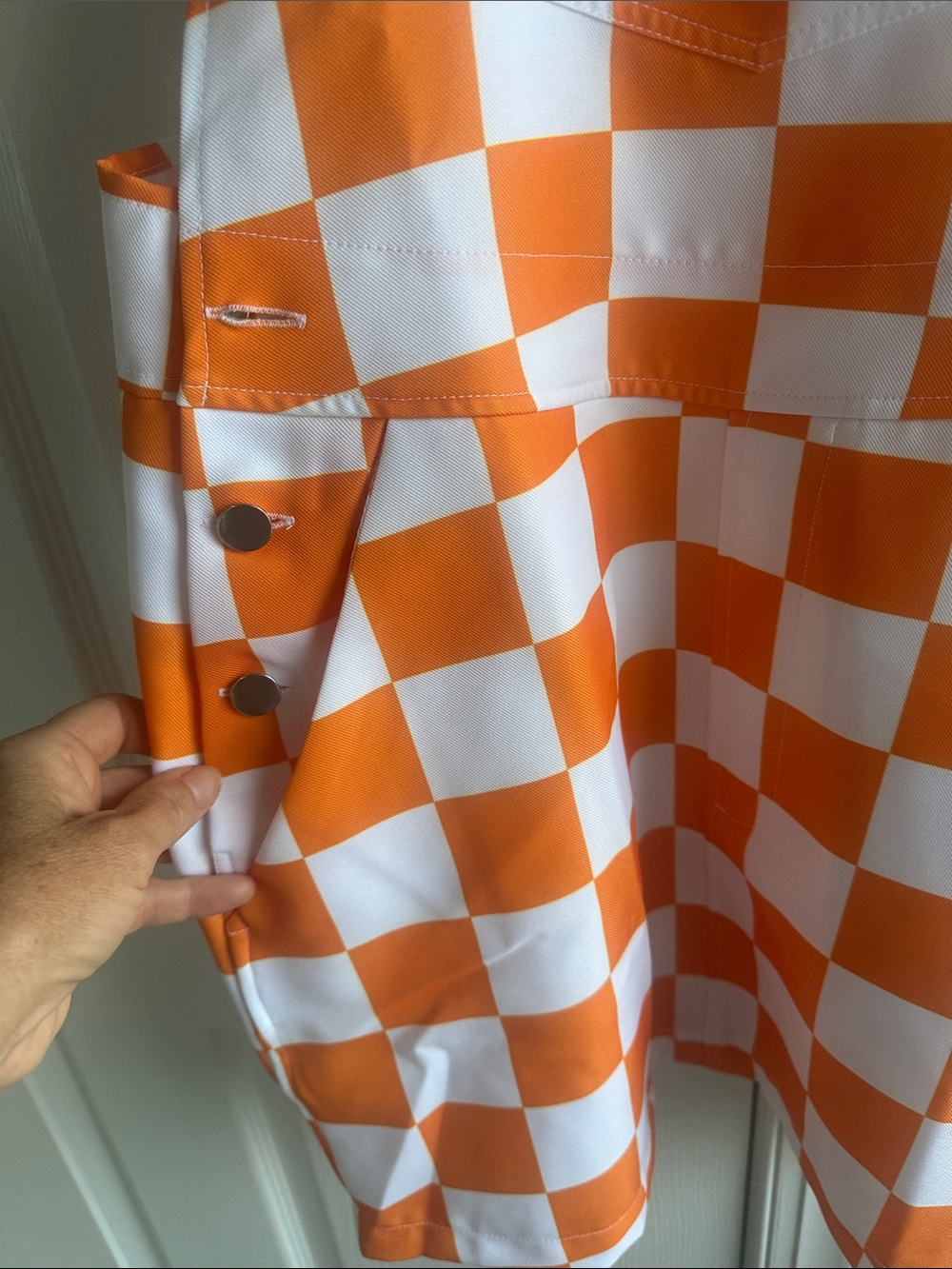 Tennessee Vol’s Orange & White Checkerboard Overalls Dress NWT size M - Picture 3 of 6